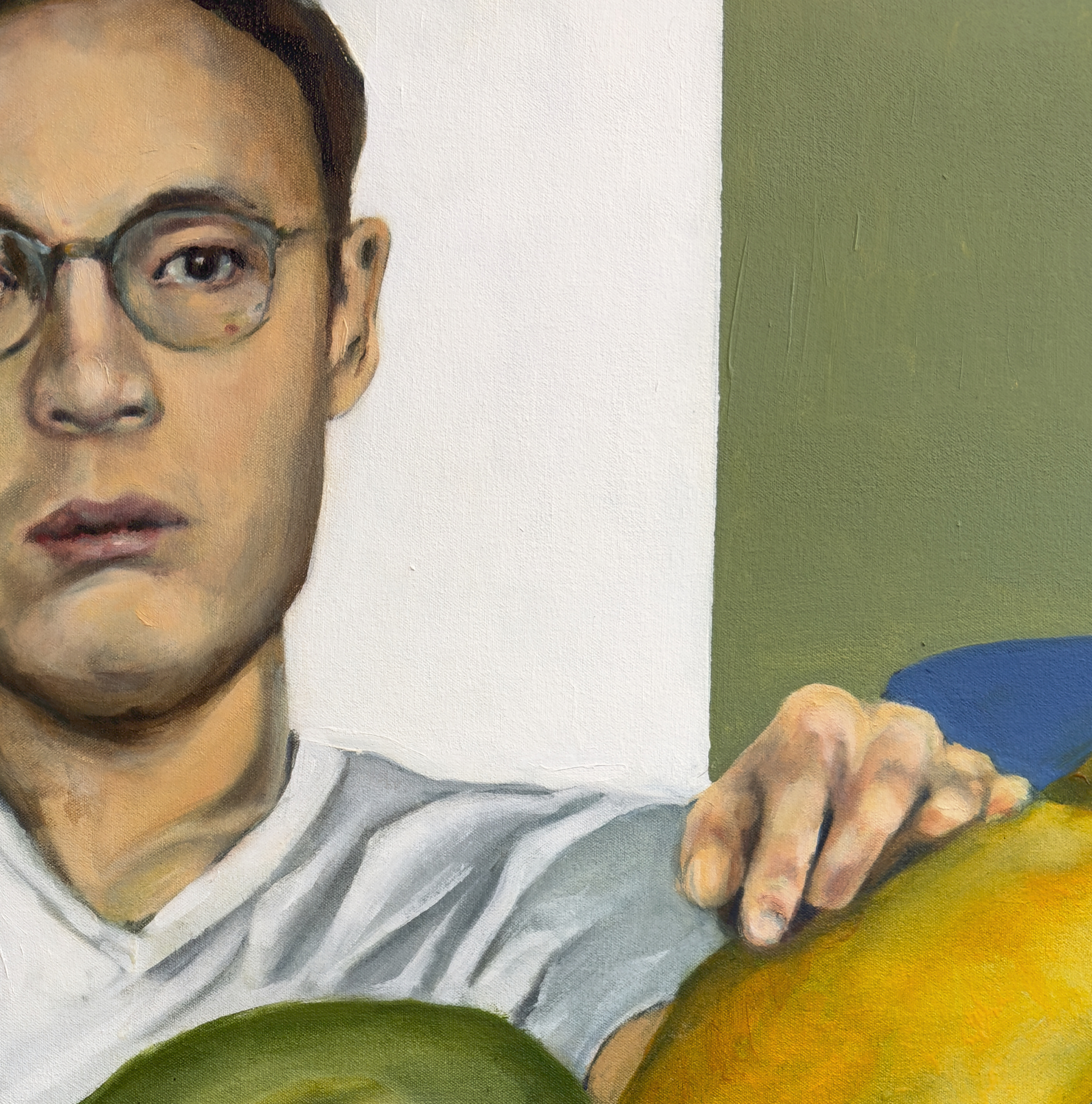 Don't Dream It, Be It, oil on canvas by Alan Brash (detail).